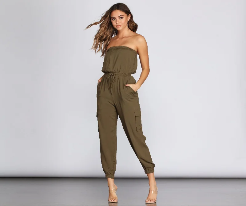 Enjoy Discount Carried Away Cargo Jumpsuit