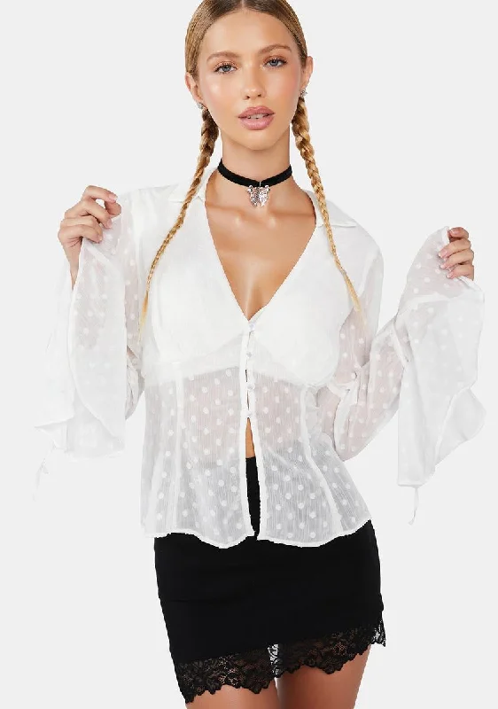 Innovate Your Wardrobe Out 'Til Sunset Chiffon Shirt