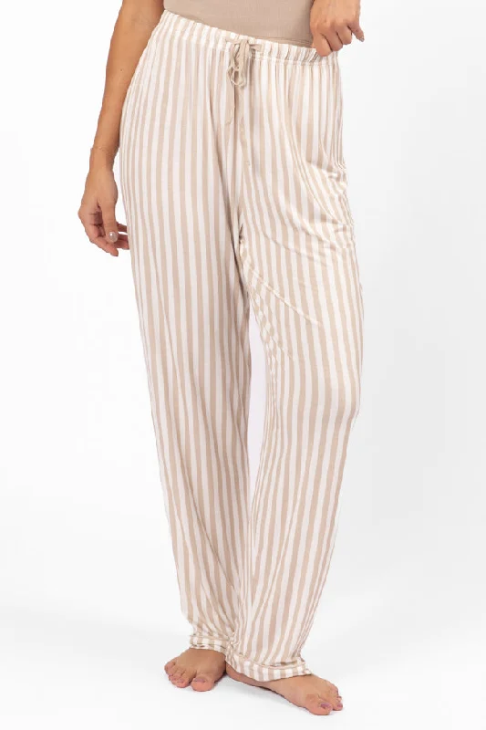 Chic Trends For The Fashion Savvy Good To Get Away Neutral Stripe Pajama Pants