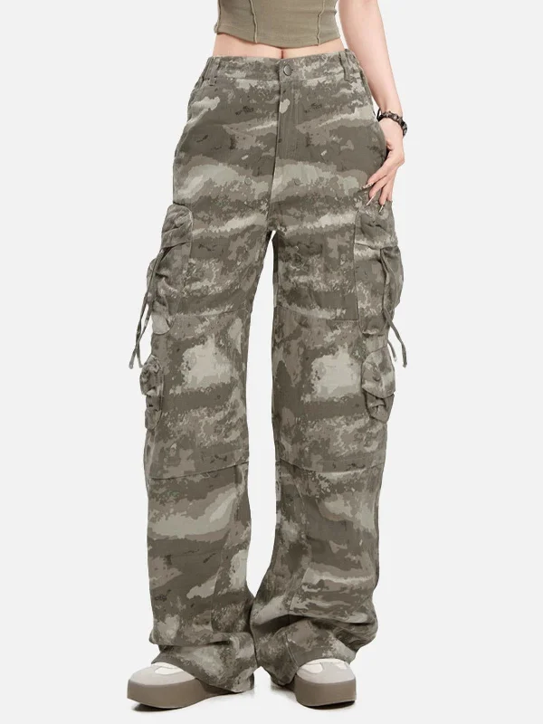 Online Boutiques Aelfric Eden Camouflage Multi Pocket Cargo Pants