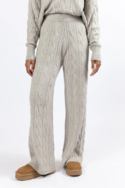 Sale Clearance Forever Winter Grey Cable Knit Lounge Pants FINAL SALE