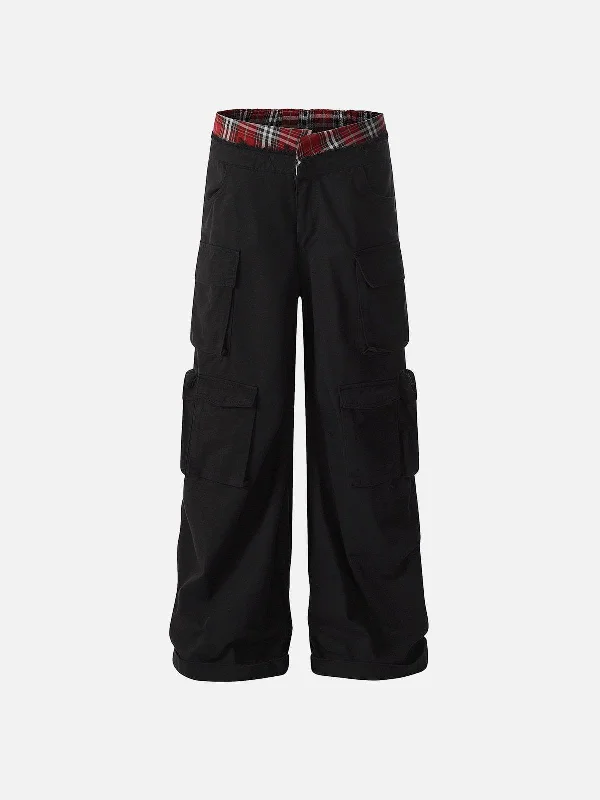 Cutting Edge Fashion Aelfric Eden Plaid Waist Cargo Pants