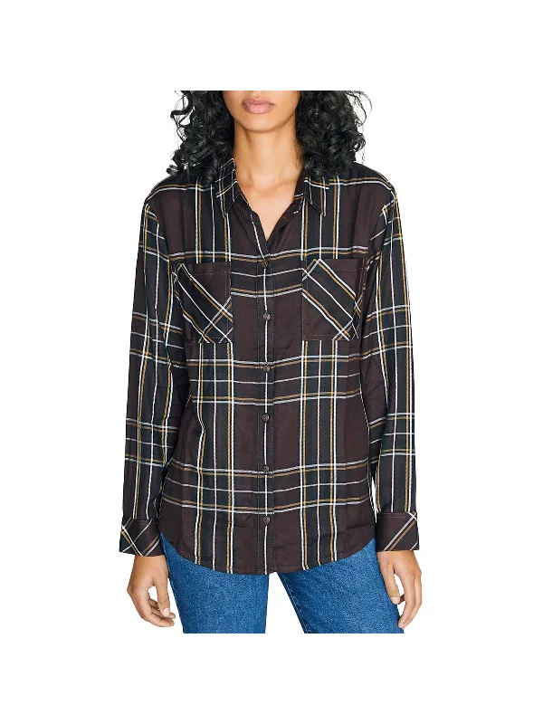 Women's Trendy Outfits Womens Plaid Oversized Top