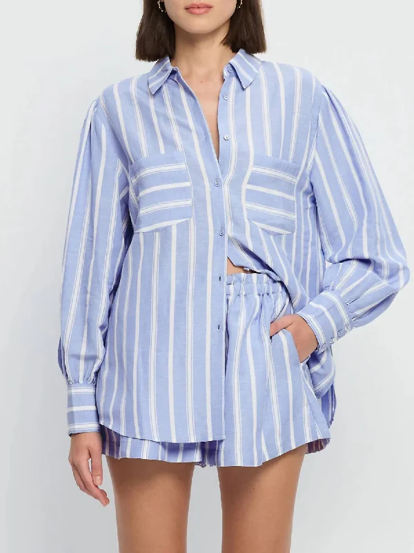 Trendy Boutique Online Capri Shirt In Stripe