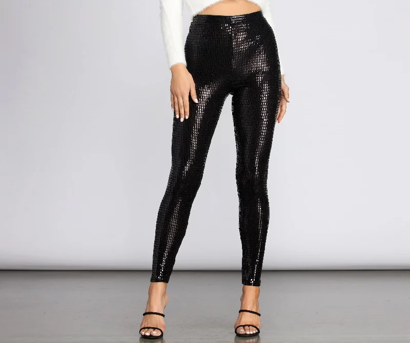 Sophisticated Outfits Light Up The Night Sequin Leggings