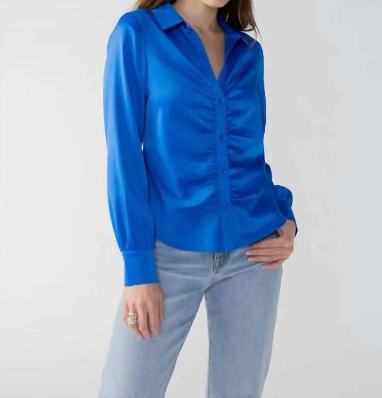 Women's Clothing Boutique Time To Shine Top In Blue