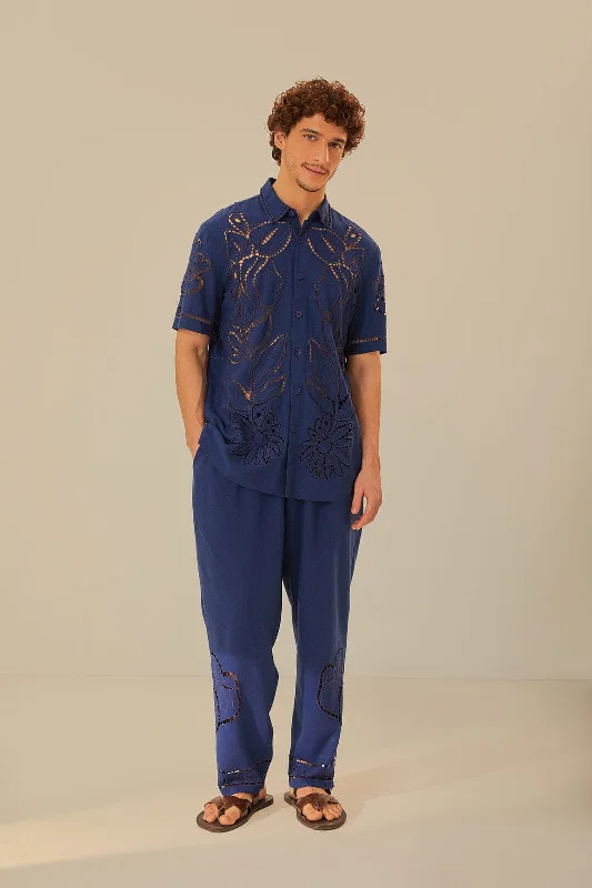 Best Sellers Surrealist Richelieu Embroidered Euroflax™ Premium Linen Pants