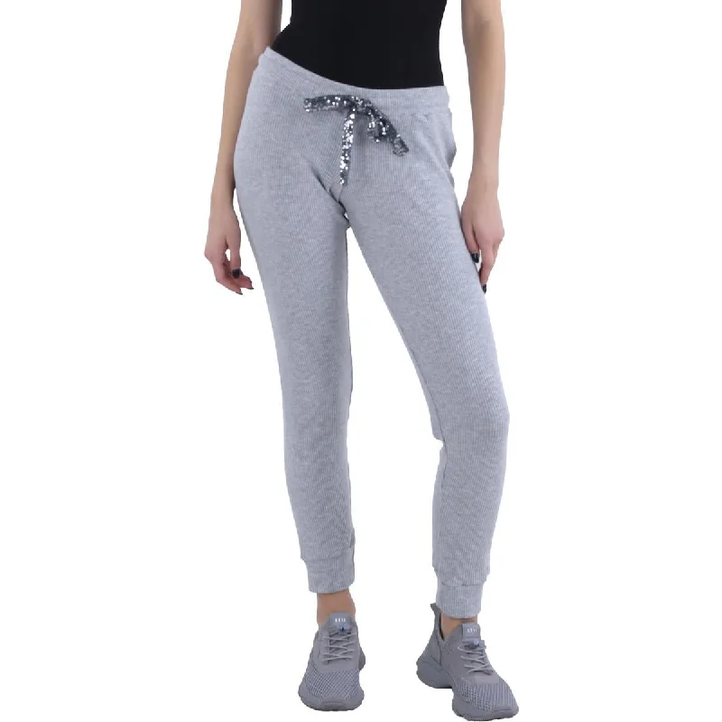 Chic & Cozy Collection Womens Sequin Drawstring Sweatpants