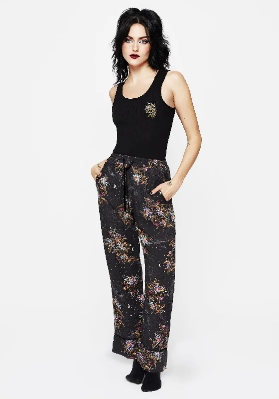 Luxury Fashion Cleome Floral Spiderweb Pyjama Bottoms