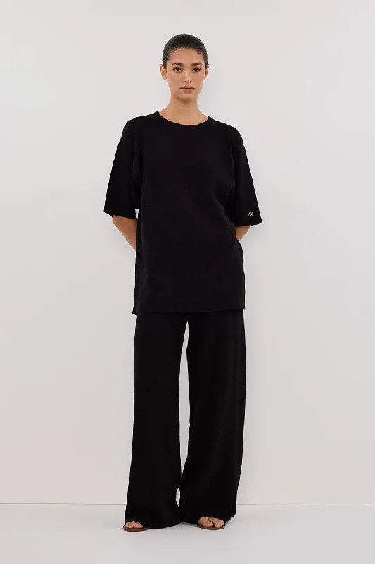 Exclusive Online Sale OLIVIA BLACK WIDE LEG KNIT PANT