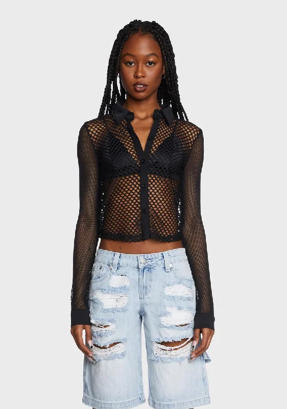 Effortless Chic Apparel Rory Fishnet Shirt