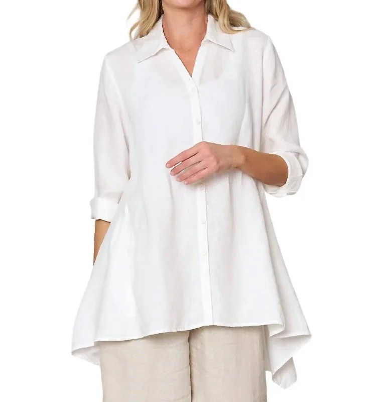 Comfort Meets Fashion True Form Shirt In Soft White