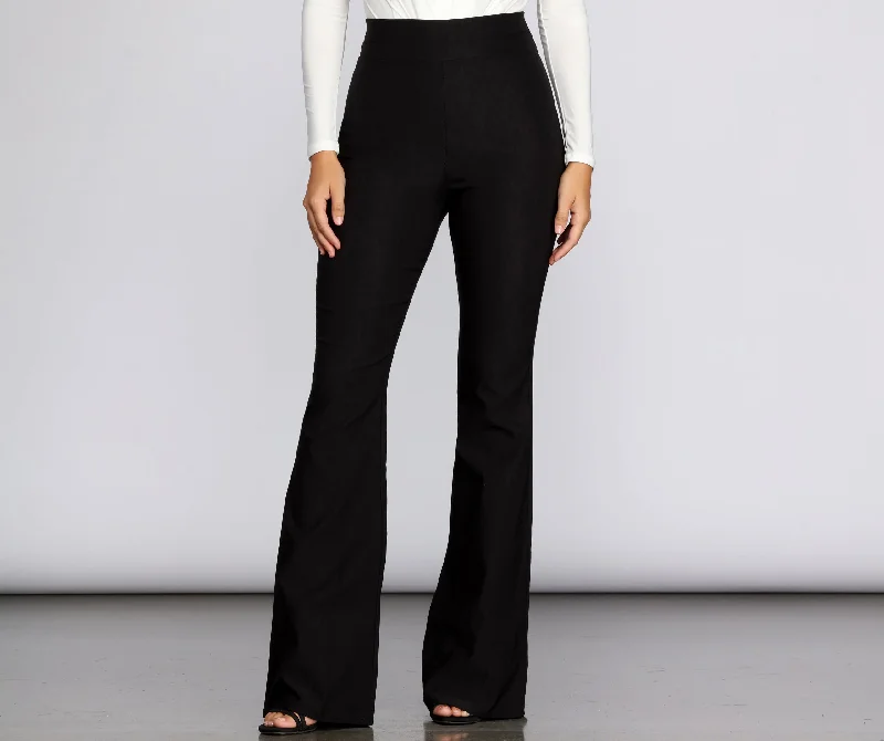 Premium Quality Garments High Waist Flare Pants