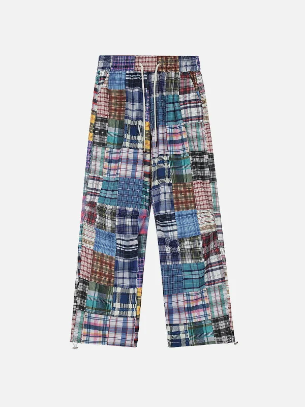 High-Quality Women's Fashion Dresses Aelfric Eden Multi Color Plaid Baggy Pants