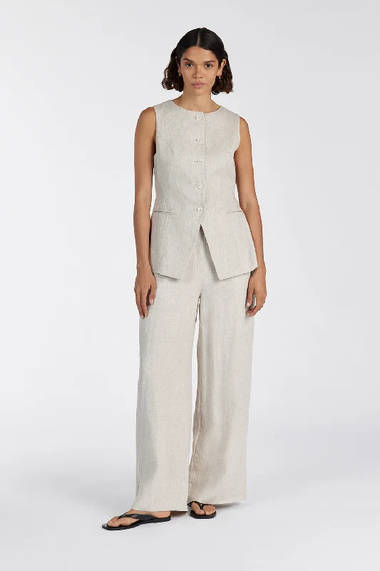 Valentine's Special GINA NATURAL LINEN WAIST PANT