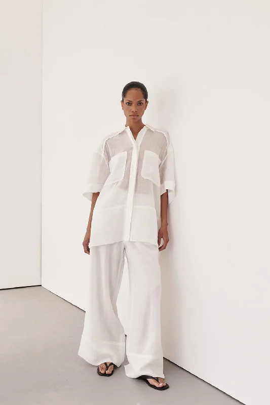 Relaxed Style KAI WHITE RAMIE RESORT PANT