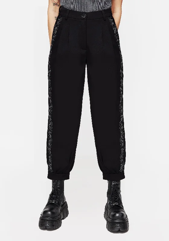 Seasonal Trends Rosethorn Embroidered Balloon Trousers