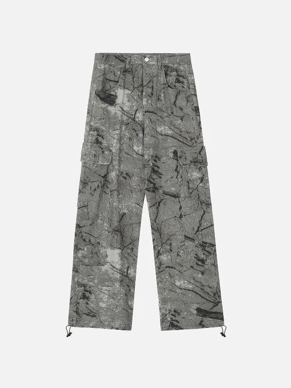 Flash Sale Now Aelfric Eden Grey Camouflage Cargo Pants