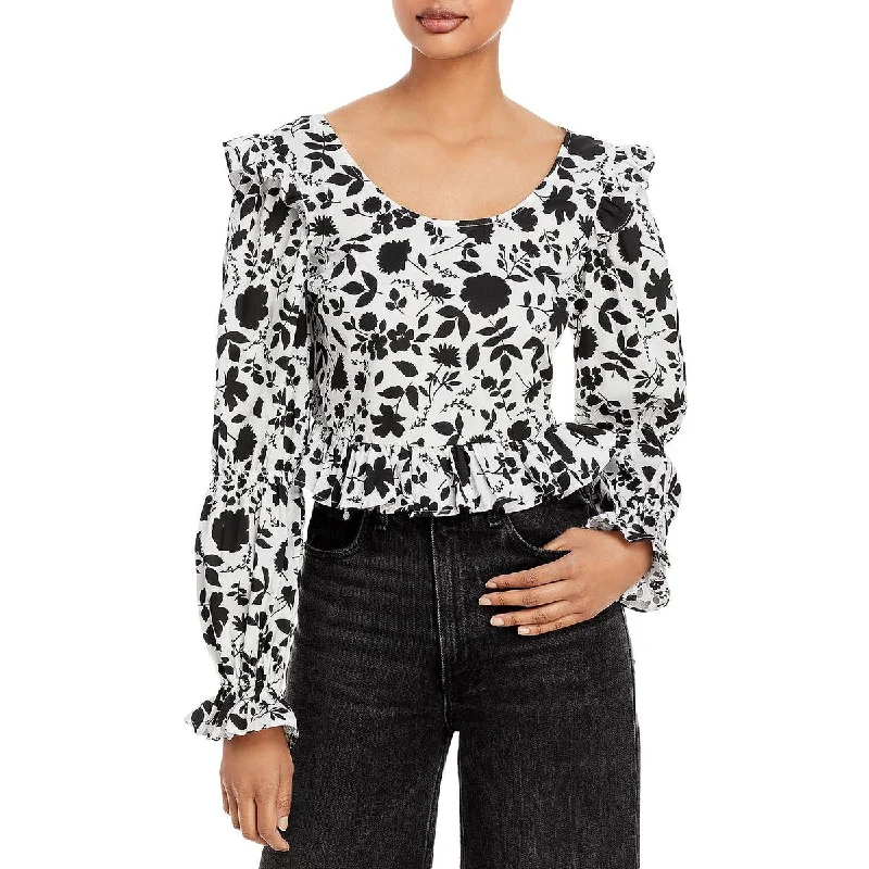 Sophisticated Women's Fashion Womens Cotton Floral Print Cropped