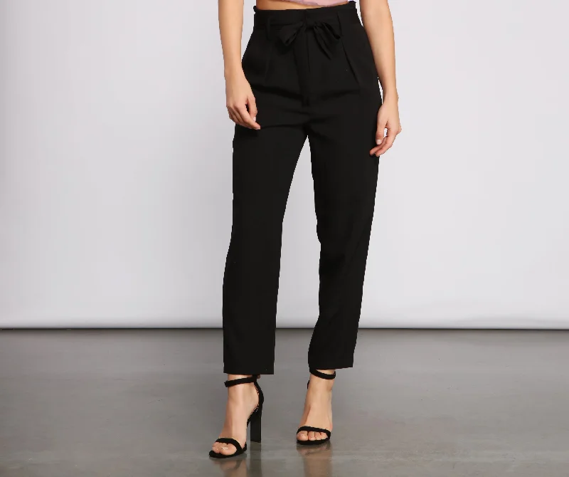 Mega Sale Tapered Tease High Waist Dress Pants