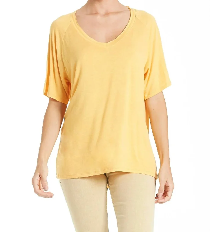 Everyday Wear Taylor Raglan Sleeve Top In Marigold