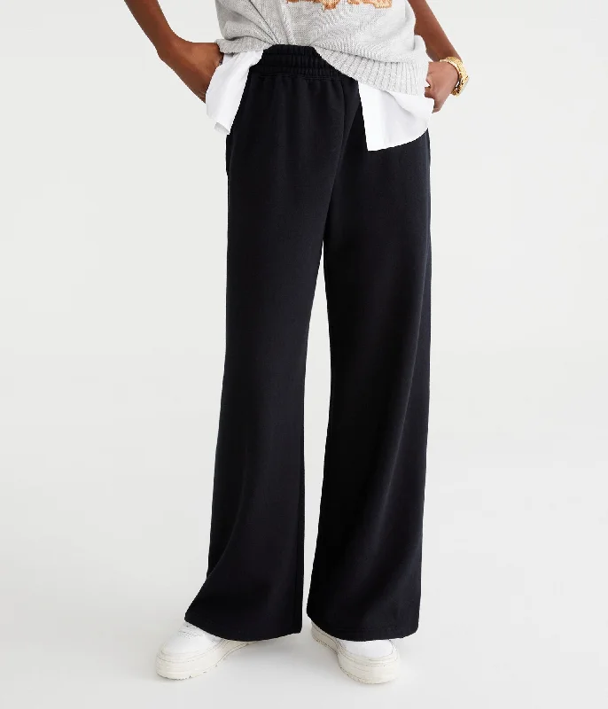 Women's Online Clothing Boutique Aeropostale Mid-Rise Wide Leg Sweatpants