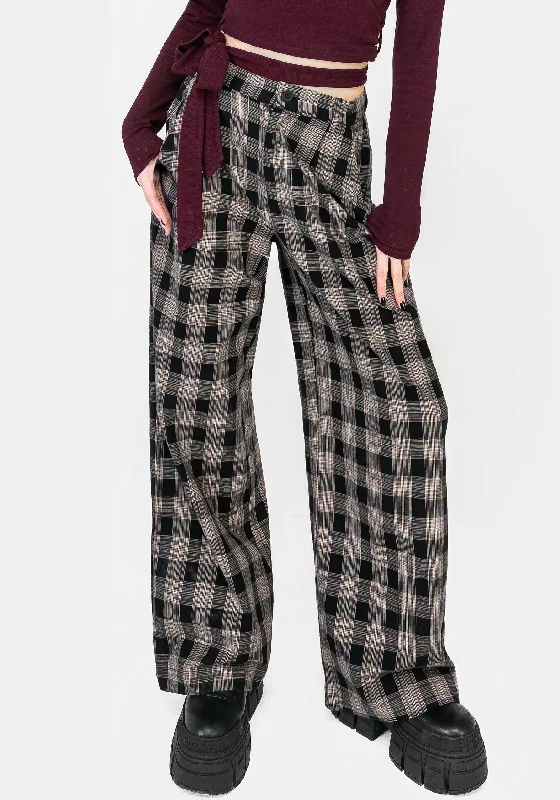 Timeless Classics Glenda Wide Leg Check Trousers