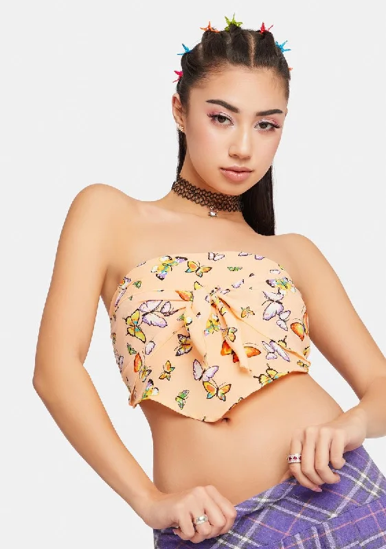 Latest Trends Cantaloupe Let's Wing It Tube Top