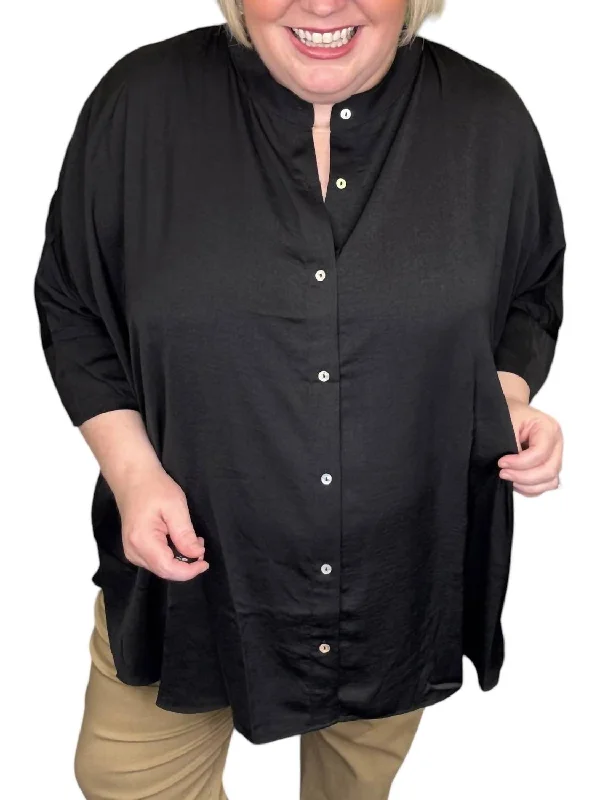 Best Clearance Sales Right Now Happy Days Curvy Top In Black