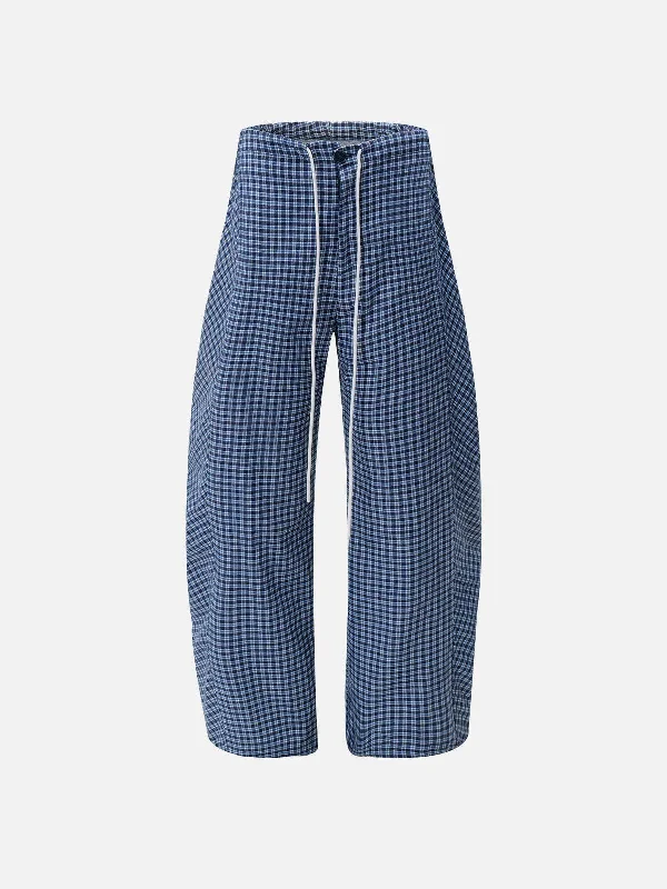 Elegant Attire For The Modern Lady Aelfric Eden Plaid Barrel Sweatpants