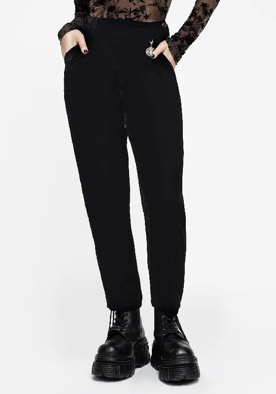 Fashion Forward Shadow Velour Tapered Trousers