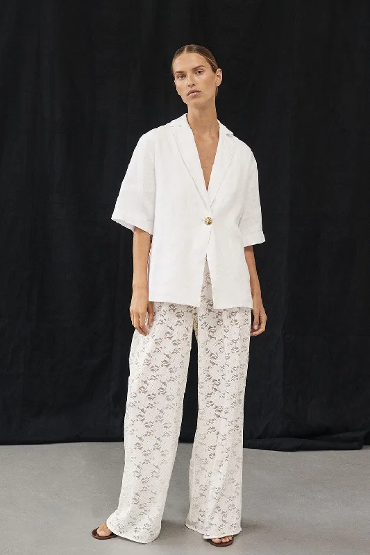 Free Spirited Fashion LOULA WHITE LACE PANT