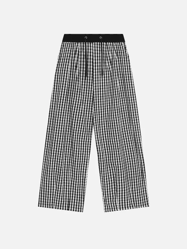 Gorgeous Glamour Collection Aelfric Eden Vintage Black White Plaid Baggy Pants