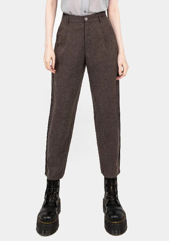 Seasonal Fashion Cointrelle Herringbone Piped Tapered Trousers