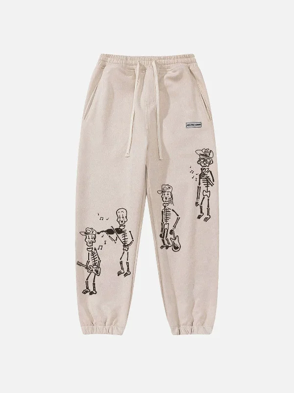 Travel Essentials Aelfric Eden Funny Little People Print Sweatpants