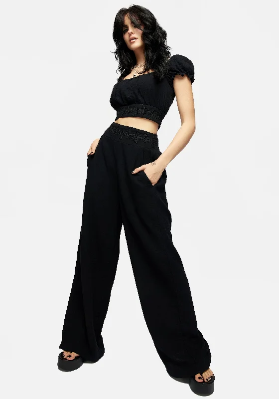 Best Online Women's Boutiques Vine Textured Wide Leg Trouser