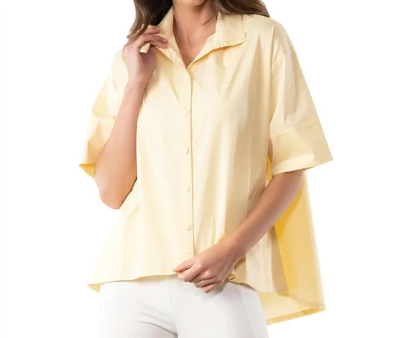 Dive Into Trendy Women's Fashion Easy Breezy Shirt In Sunshine