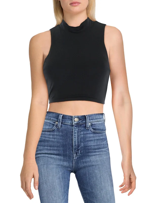 Exclusive Sale Juniors Womens Solid Stretch Cropped