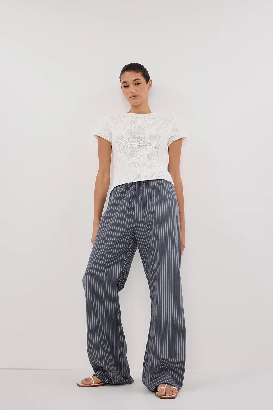 Style Upgrade MASON SLATE STRIPE DRAWSTRING PANT