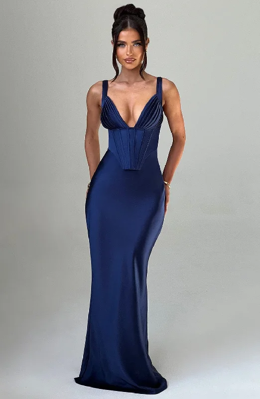 Elegant Styles Shae Maxi Dress - Navy