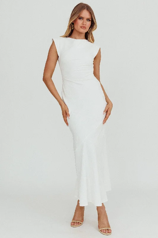 Women's Clothing Sale Online Maysa Cowl Back Maxi Dress Off White