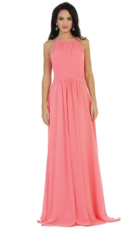 Latest Fashion for Women May Queen - Crisscross Ruched Fitted Bridesmaid Dress