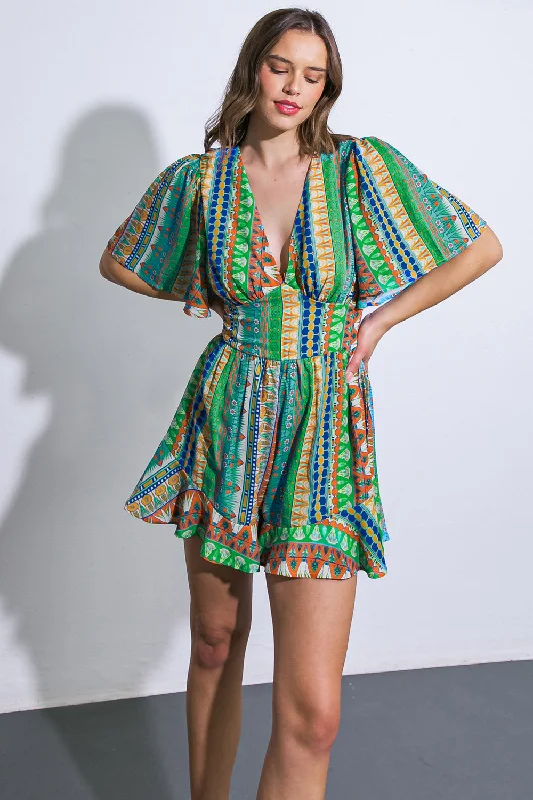 Daily Deals REFRESHING BEAUTY WOVEN ROMPER