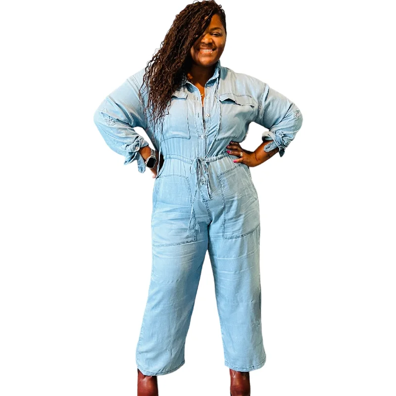 Stylish Women's Apparel Women's Plus Size Denim Jumpsuit