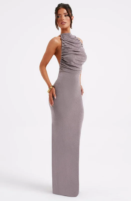 Exclusive Women's Fashion Collection Nala Maxi Dress - Charcoal