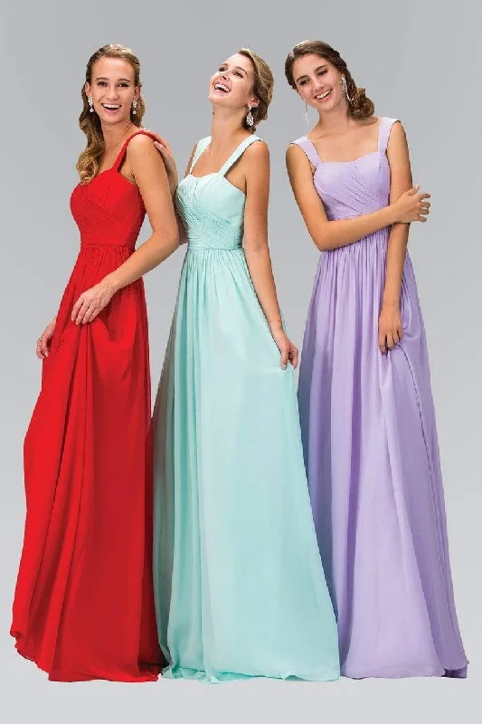 Fashion-forward Women's Wear Elizabeth K - GL1386 Sleeveless Shoulder Straps Chiffon Long Dress