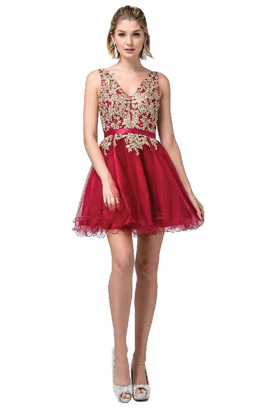 Day To Night Styles Dancing Queen - 3150 Appliqued Lace Bodice Tulle Dress