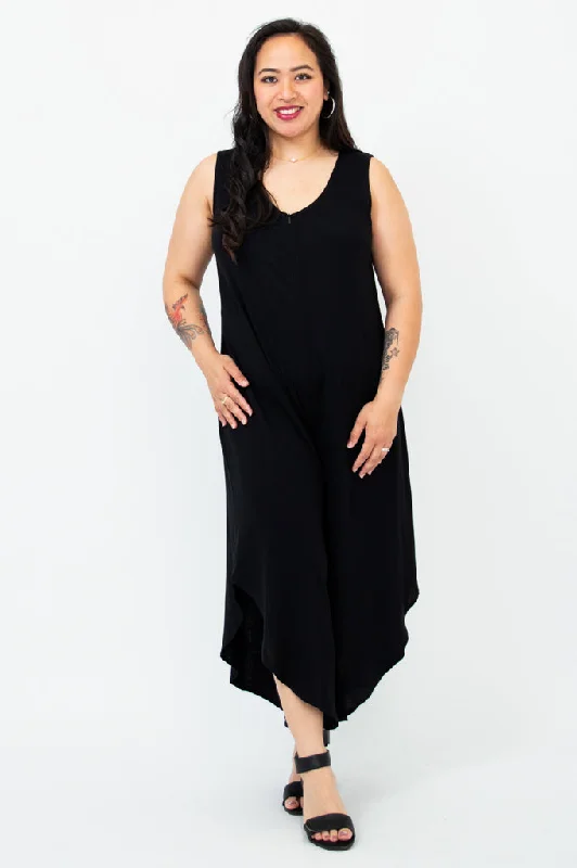 Comfort Centric Apparel Sanito Jumpsuit, Black, Bamboo