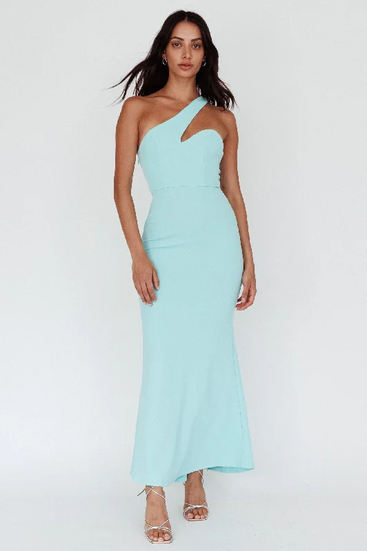 Elevate Your Wardrobe Shooting Stars One-Shoulder Maxi Dress Mint