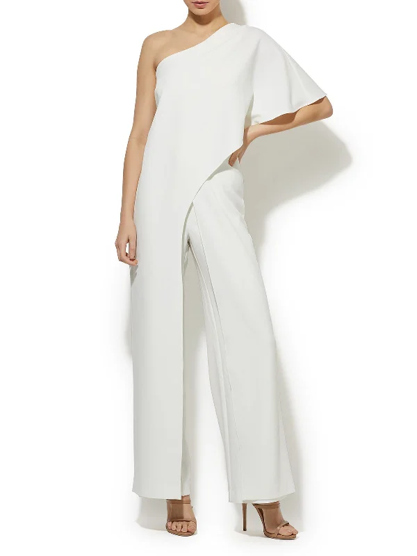 Limited Time Offer Harper Ivory One Shoulder Jumpsuit